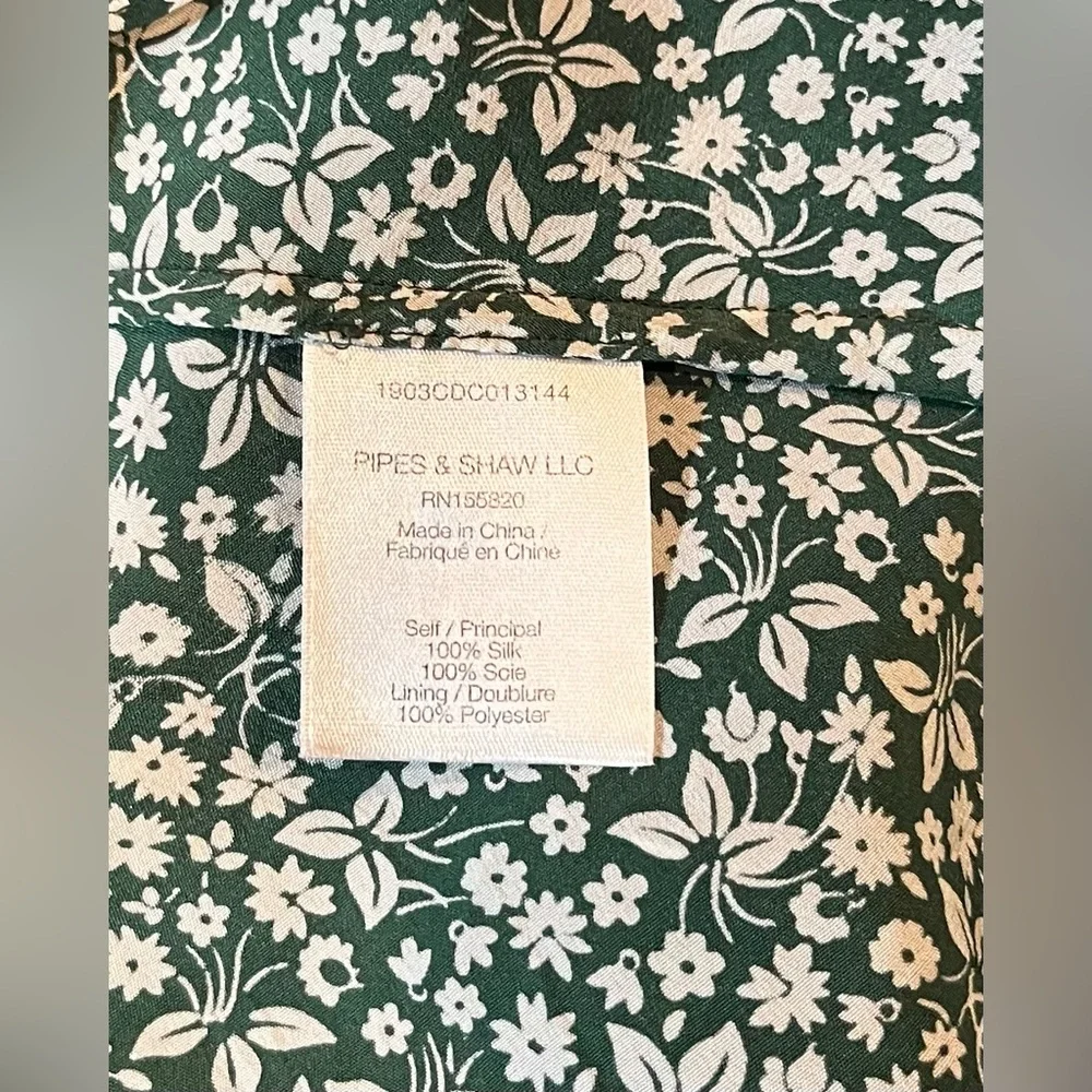 VERONICA BEARD Kaia Ruffle Women’s Floral Mini Skirt 100% Silk In Green Size‎ 0
